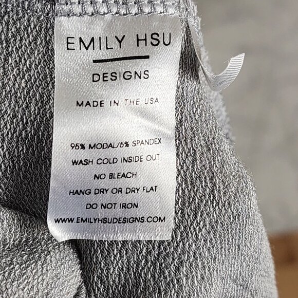 Emily Hsu Gray Modal Stretch Open Back Sweatshirt - Picture 3 of 4